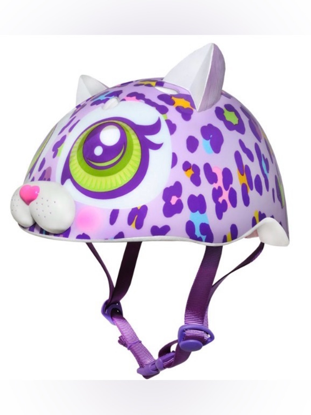 Kids Purple Leopard Print Character with Ear Accents